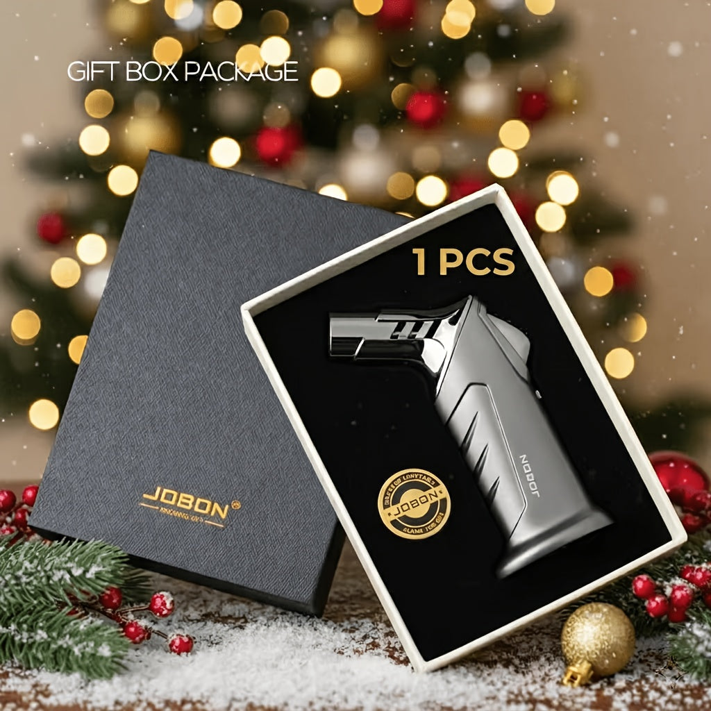 Butane Torch Lighter with Gift Box - Jobon Adjustable Flame Kitchen Torch, BBQ Camping Lighter for Men