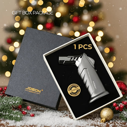 Butane Torch Lighter with Gift Box - Jobon Adjustable Flame Kitchen Torch, BBQ Camping Lighter for Men