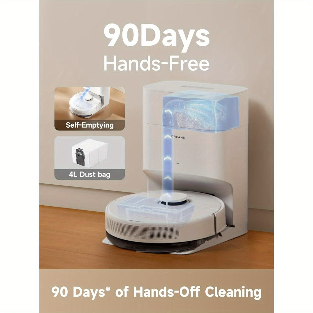 Dreame D10 Plus Gen 2 Self-Emptying Robot Vacuum & Mop Refurbished, 6000Pa Suction, 90-Day Base, LiDAR Navigation