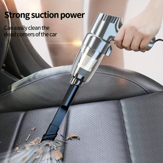 Corded Handheld Car Vacuum Cleaner with 3KPa Source Rating, 3m Power Cord, Brush and Crevice Nozzles in Five Colors
