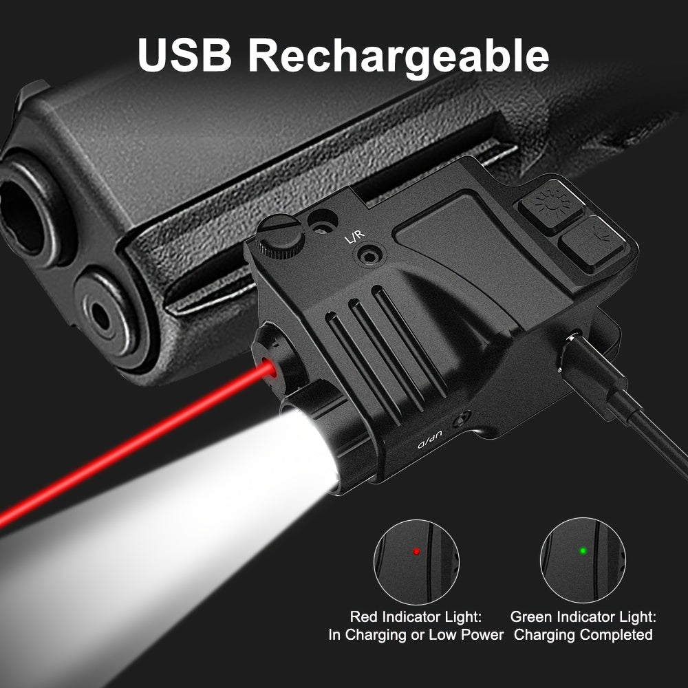 Green Laser Sight USB-C Rechargeable – Picatinny Rail Dot Sight with Vibration-Resistant Lock, 532nm Class IIIA, for Hunting