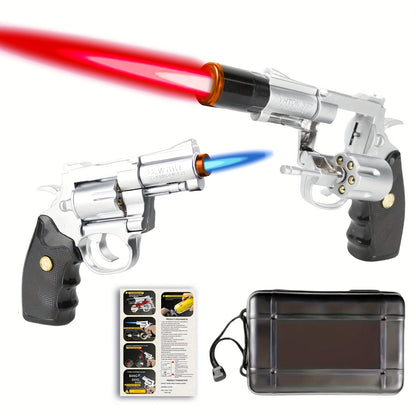 Windproof Butane Lighter with Adjustable Flame for Grilling, Camping and Outdoor Meals, with the Listed Configuration