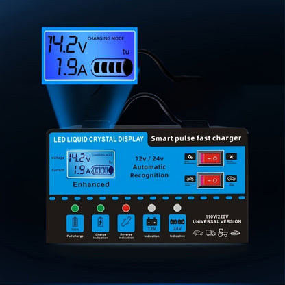 Intelligent Battery Charger & Inverter 12V & 24V – LCD Display, Trickle Maintenance, Overcharge & Short Circuit Protection for Cars Yachts