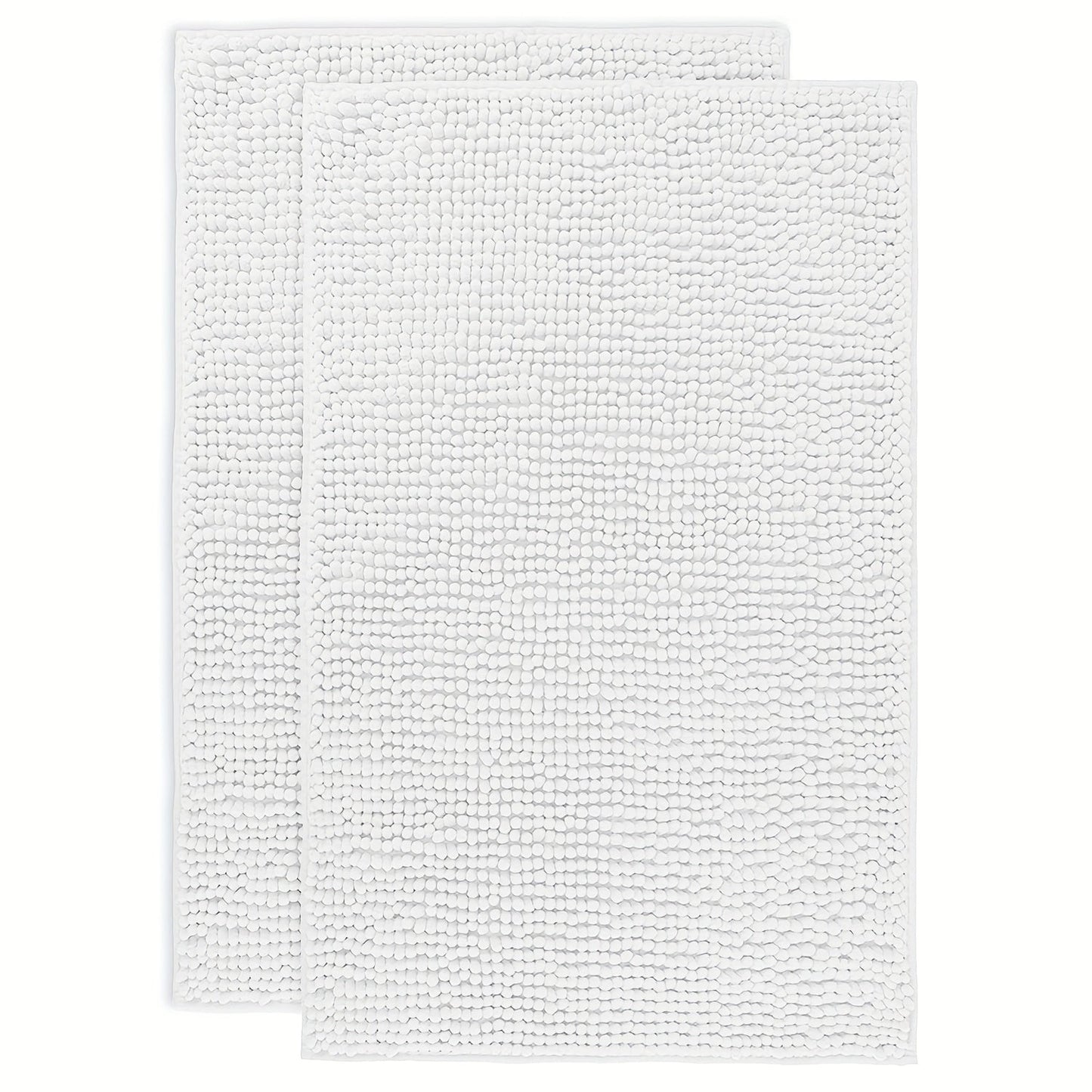 Chenille Bath Rug Extra Thick Bathroom Mat, Multiple Sizes & Colors for Entryways, Bedrooms and Living Spaces
