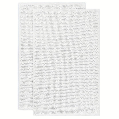 Chenille Bath Rug Extra Thick Bathroom Mat, Multiple Sizes & Colors for Entryways, Bedrooms and Living Spaces