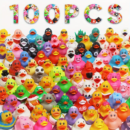 Mini Rubber Ducks Bulk Set, 2" Floating Bath Toy Variety for Kids, Cute Assorted Ducks for Bath Time