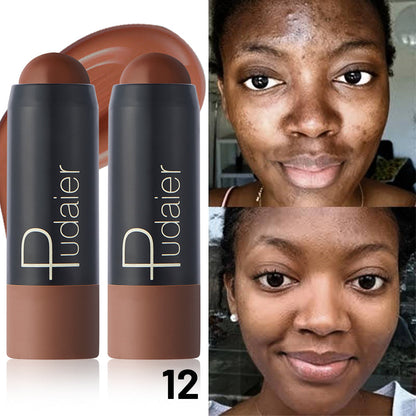 Waterproof Foundation & Concealer Stick Set 2pcs Full Coverage – Long-Lasting Sweat-Proof Buildable Formula
