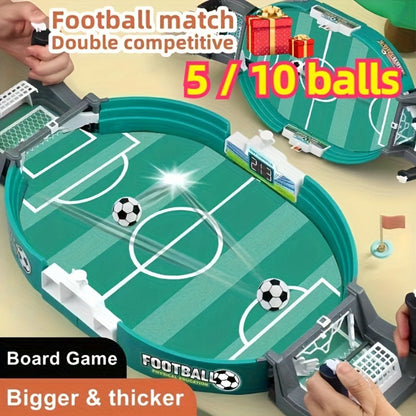 Portable Tabletop Football Game Set – Stand-Alone Table Design, Durable PP Material, 6 or 10 Balls, Family Party Board Game for Christmas