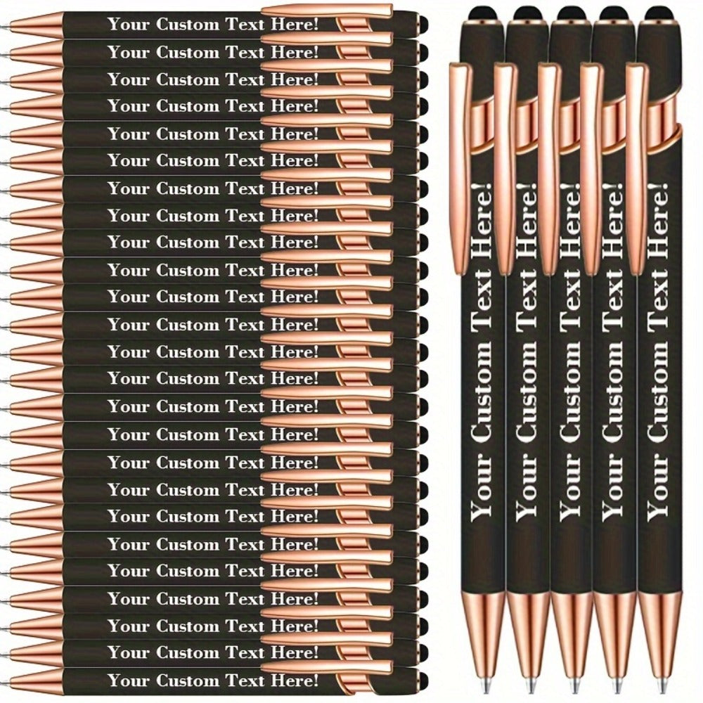 Ballpoint Stylus Pens 30 Pack – 2-in-1 Touchscreen Stylus & Ballpoint Pen with Comfortable Grip, Personalized Engraving