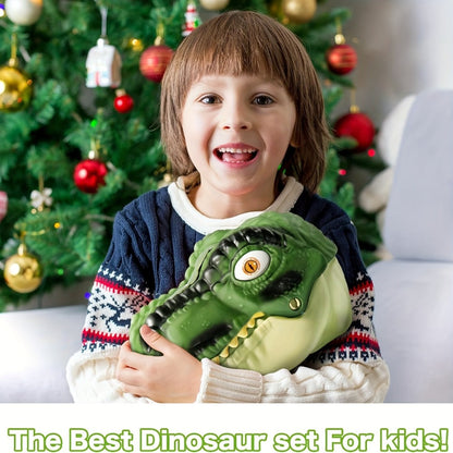 Dinosaur Toys for Boys 46pcs Realistic Jurassic Dinosaur Figures Set with Eggs, Trees & Fence