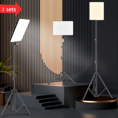Square LED Ring Light Kit 10 Inch with 63" Adjustable Tripod Stand & Phone Holder for an Everyday Personal Care Routine