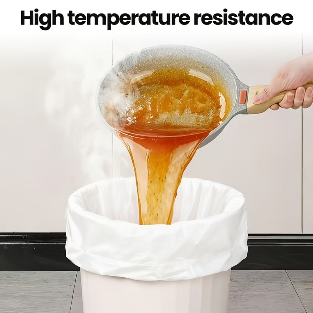 13 Gallon Trash Bags Tear-Resistant Drawstring Garbage Bags with Fresh Lemon Scent Thickened for Home Cooking, Dining and Outdoor Meals