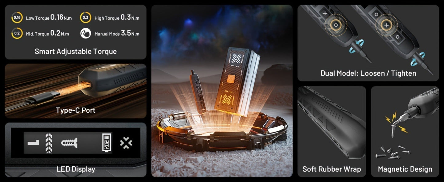 180-in-1 Electric Screwdriver Set with 160 Magnetic Bits for an Everyday Personal Care Routine
