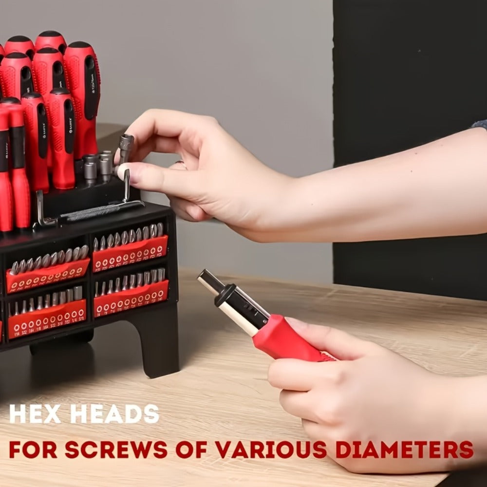 Precision Screwdriver Set Magnetic Insulated – 10/100/126/132 Piece Hex Bit Kit for Electronics Phone Auto Repair DIY with Organized Storage
