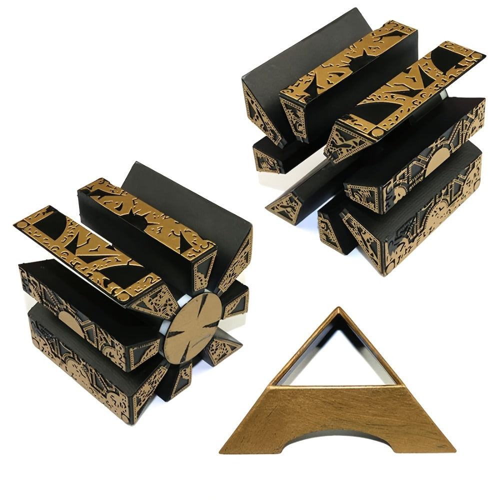 Lament Configuration Puzzle Box Cube, Functional Detachable Deformation Lock Box with Display Base