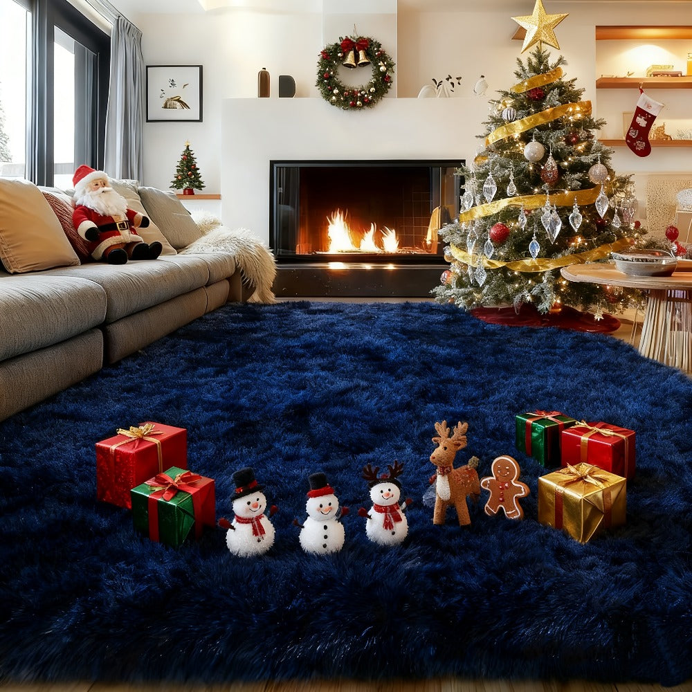 Area Rug for Bedroom, 8x10 Fluffy Shag with 1.8-Inch Plush Pile and Nine Colors for Bedroom or Living Room