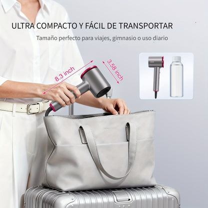 FZ201-Style 1875W Hair Dryer with Circular Rear Intake, Gray or White Finish and Three Pictured Attachments