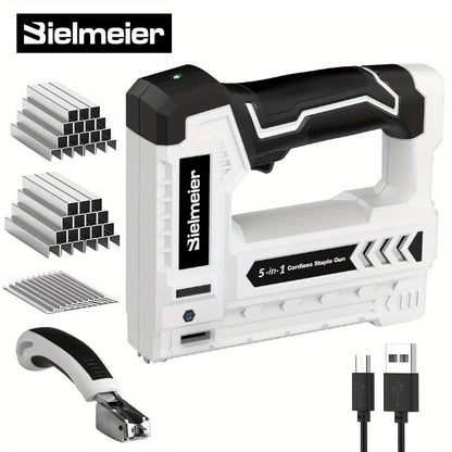 Cordless Stapler Brad Nailer 2-in-1 4V / 20V No Compressor, with Battery, Charger & 1600pcs Nails & Staples