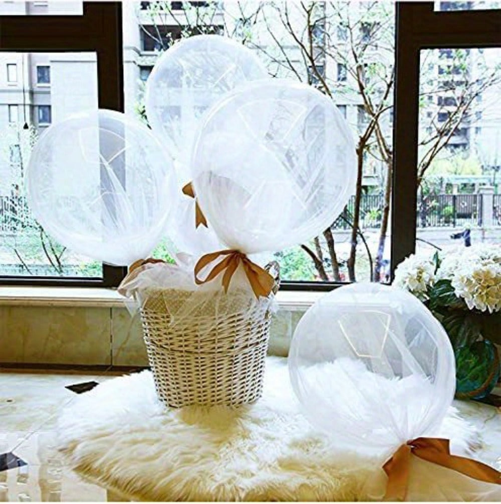 Clear Helium Balloons 10-Pack for Entryways, Bedrooms and Living Spaces, with the Listed Configuration