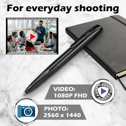 1080P Spy Pen Camera with 64GB Memory Card Included Portable Hidden Camera Night Vision AI Motion for an Everyday Personal Care Routine