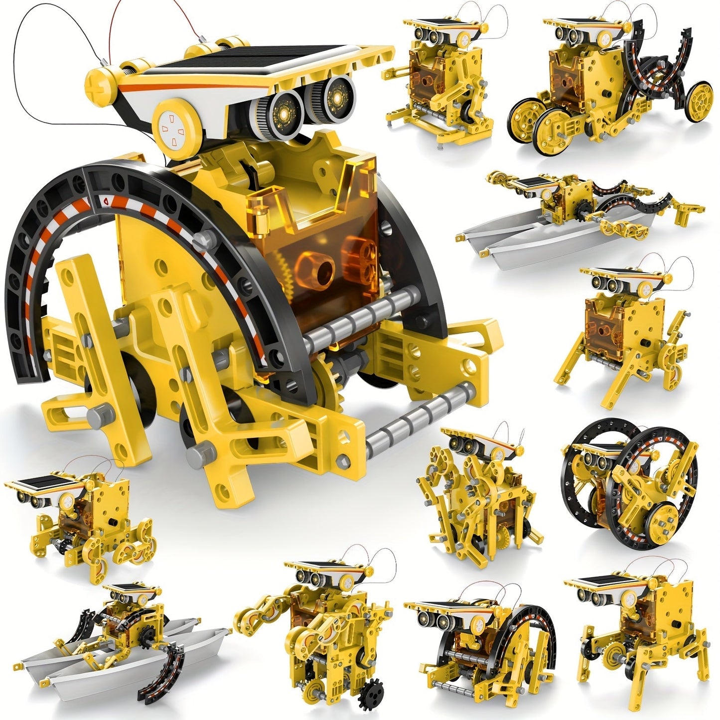 12-in-1 Solar Robot Kit for Kids Ages 8-13, Build Your Own Solar Powered Robot, STEM Engineering Building Toy