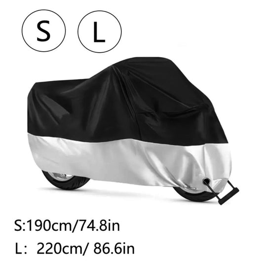 Waterproof Motorcycle Cover Outdoor Full Body Protection with Lock Hole Rain UV Dust Shield for Motorbike Scooter – Small & Large Sizes