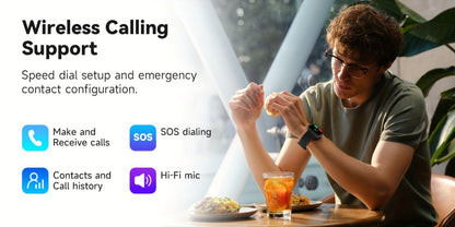 Smartwatch with Alexa Built-in FAWEIO 1.95" Large Display, Wireless Calling, 100+ Sport Modes, Pedometer Heart Rate Sleep Blood
