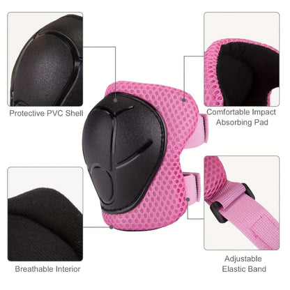 Kids Bike Helmet & Gear Set 7-Piece for Ages 2-8 Boys Girls Adjustable with the Listed Color, Size or Set Options for Everyday Use
