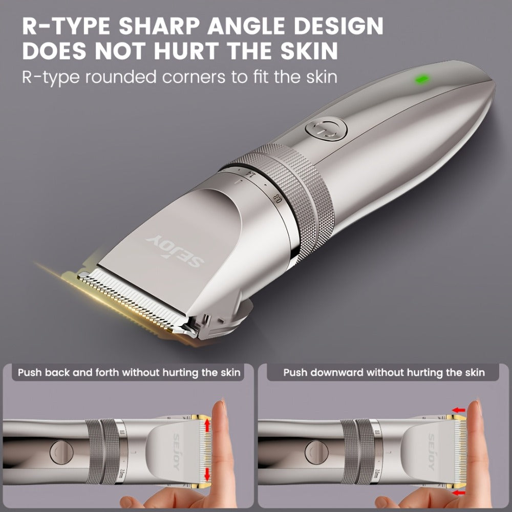 Beard Trimmer for Men Cordless Electric USB Rechargeable with Precision Dial 5-Level Adjustable – Mustache Facial Hair Trimmer Grooming