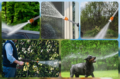 Cordless Pressure Washer 300W – 6-in-1 Nozzle, 1.3GPM Handheld Car Wash Gun with 15000mAh Battery, 60-Min Runtime for Car, Home