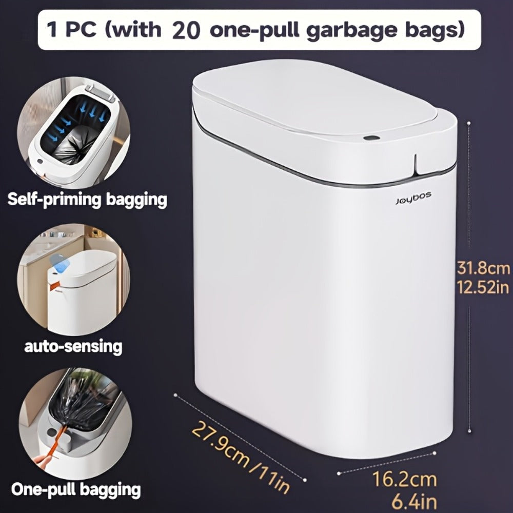 Sensor Trash Can Self-Emptying 3.8 Gallon with Drawstring Bags – Hands Free Infrared Smart for Home Cooking, Dining and Outdoor Meals