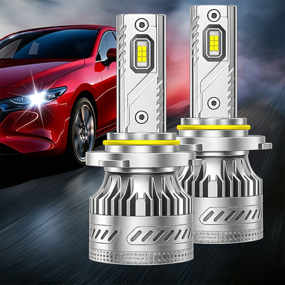 LED Headlight Bulbs 30000 Lumens 350W – H4 H11 9005/HB3 9006/HB4 9012/HIR2 | 6500K White 12V | 2-Pack Upgrade for Brighter Nighttime Driving