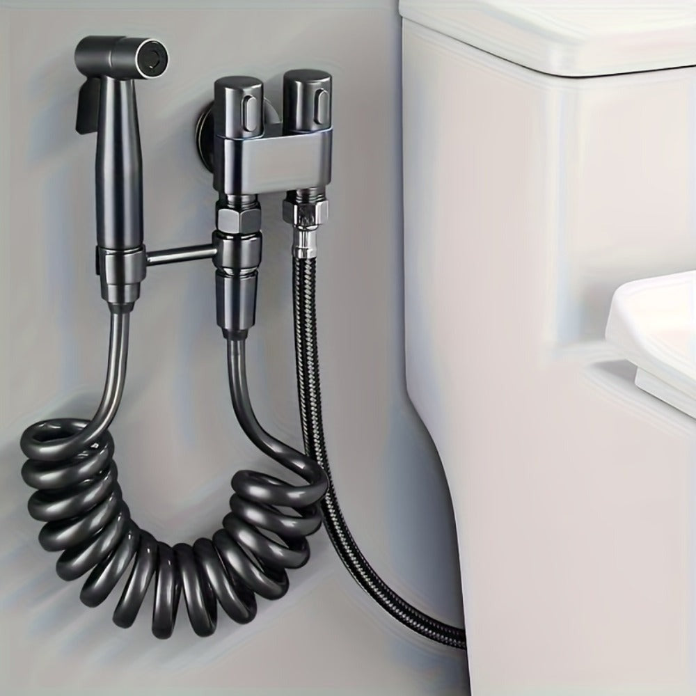 Handheld Bidet Sprayer Kit 6-Piece Wall Mounted Toilet Sprayer Set with Hose & Holder - Adjustable Pressure