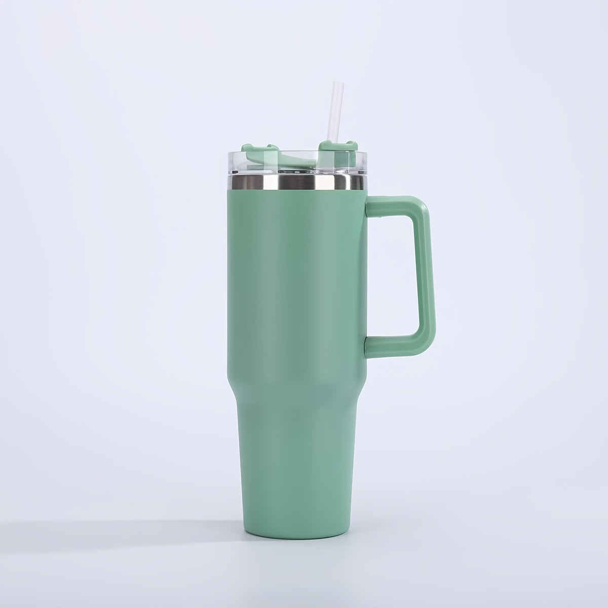 Insulated Tumbler 40oz with Handle & Straw Lid – Double-Wall Vacuum 304 Stainless Steel Travel Cup, Leakproof & Rustproof