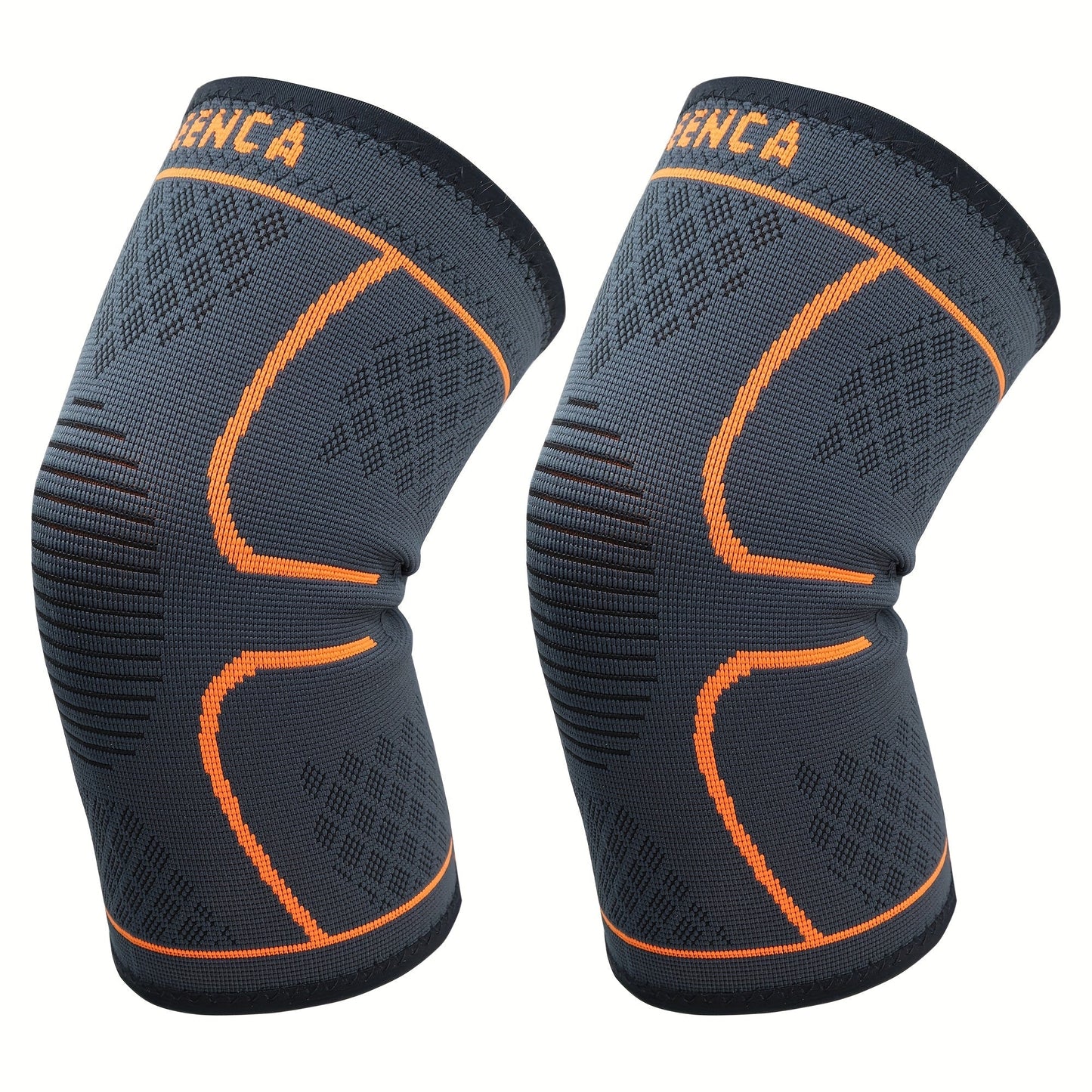 Compression Knee Sleeve 2 Pack for Men Women Breathable Non-Slip Silicone Strip Knee Support High Elasticity Running Exercise High Intensity