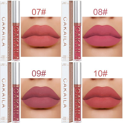 18-Piece Matte Liquid Lipstick Collection with Numbered Shades, Slim 10cm Tubes and Silver Caps