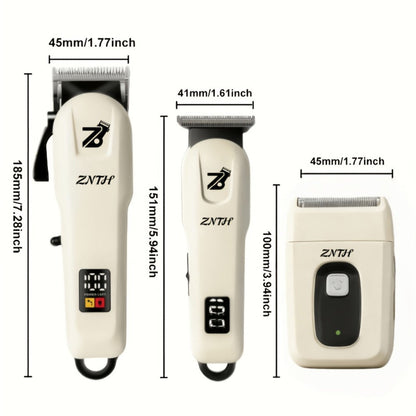 Professional Hair Clipper Kit 9-in-1 Trimmer for Haircut Bald Head Shaving LCD Display for Everyday Face, Beard and Body Grooming