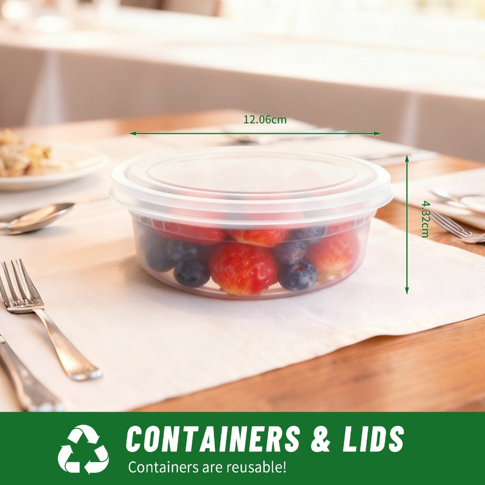 Food Storage Containers 24-Pack 8 oz Deli Boxes with 24 Fitted Lids for Portion and Refrigerator Storage