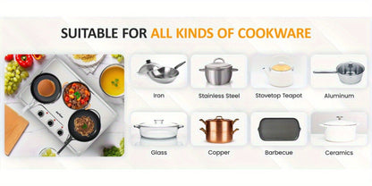 Portable Electric Cooktop Triple Burner 1800W, Royalcraft Countertop Electric Stove with Knob Control