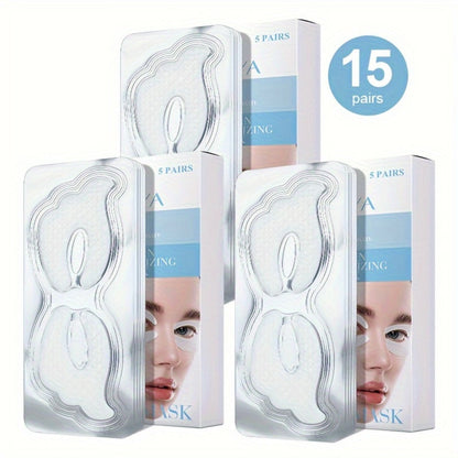 Marine Collagen & Niacinamide Eye Mask 15 Pairs 3 Boxes – Butterfly Design Moisturizing Under Eye Patches for Dark Circles Puffiness