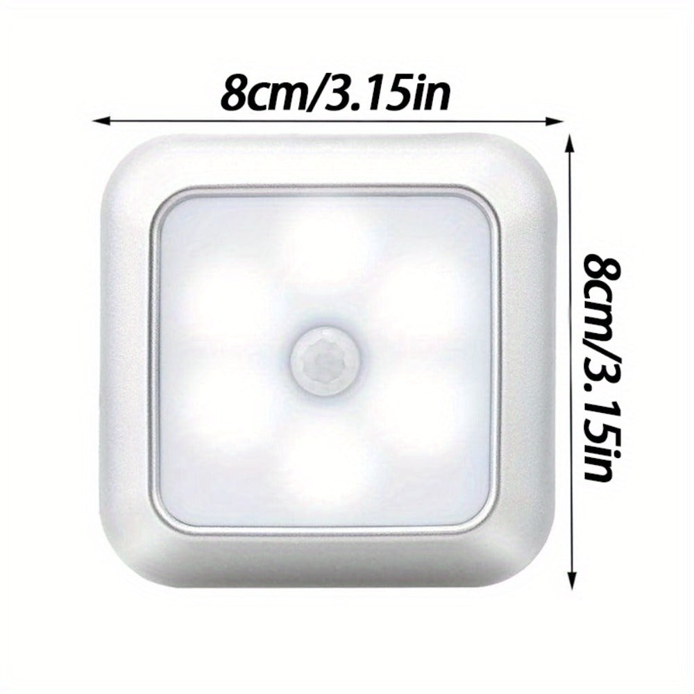 Two-Piece Square Battery Night Light Set with Motion Sensors in Cool or Warm Light Options