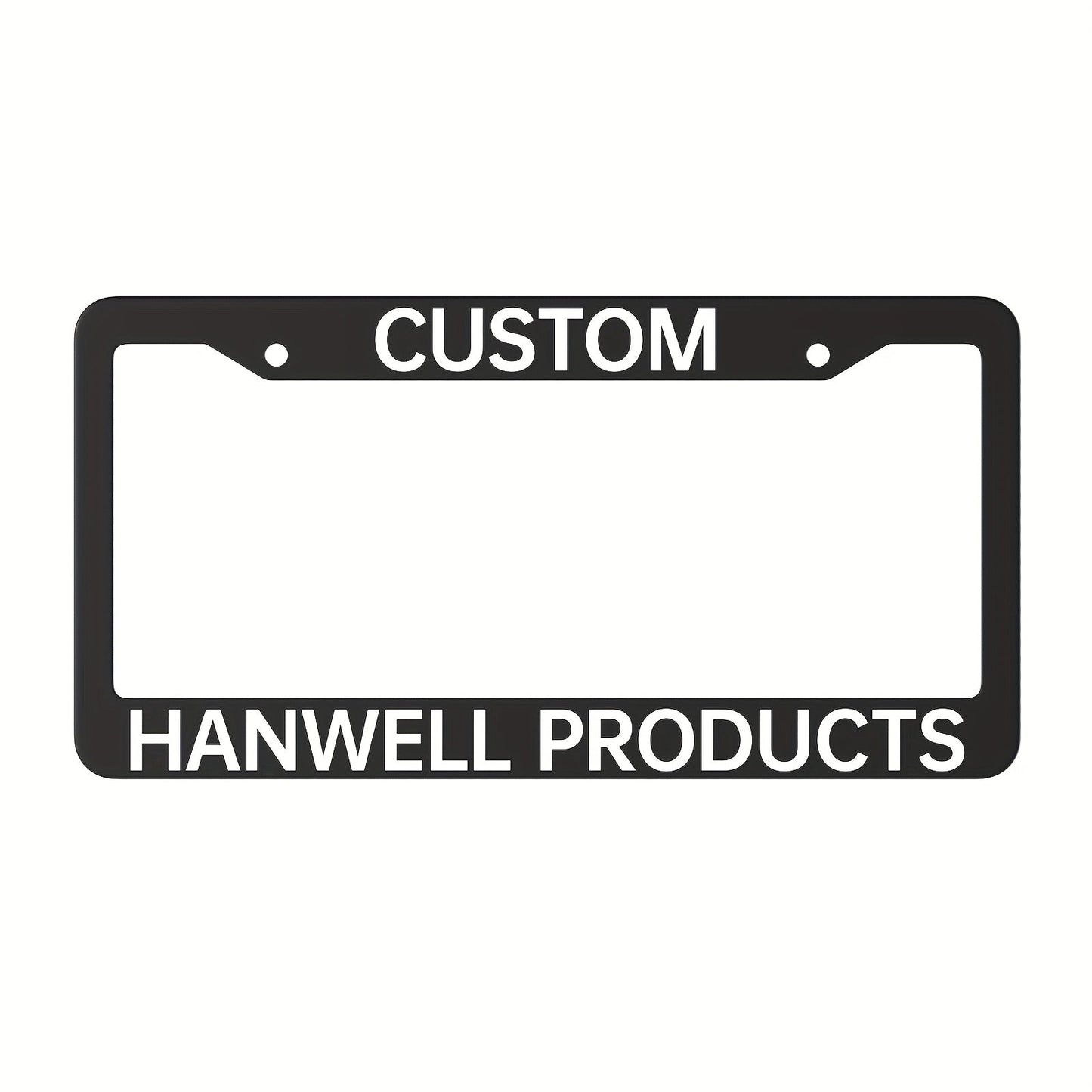 Custom License Plate Frame – 6 Font Styles, Heavy-Duty Weather-Resistant Car Tag Holder, Personalized Front & Rear License Plate Border