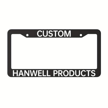 Custom License Plate Frame – 6 Font Styles, Heavy-Duty Weather-Resistant Car Tag Holder, Personalized Front & Rear License Plate Border