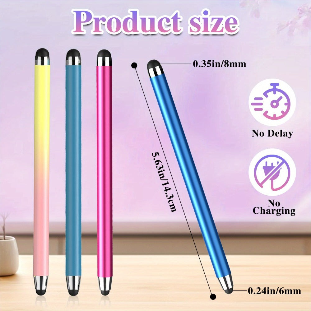 30-Piece Dual-Tip Stylus Pen Set for Capacitive Touchscreens with 60 Replacement Rubber Tips