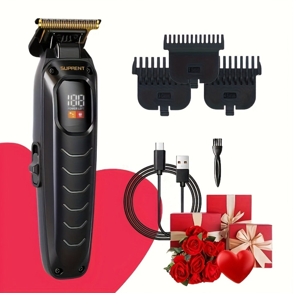 Hair Clippers & Beard Trimmer Set for Men - SUPRENT Professional Cordless Grooming Kit with T-Blade Trimmer