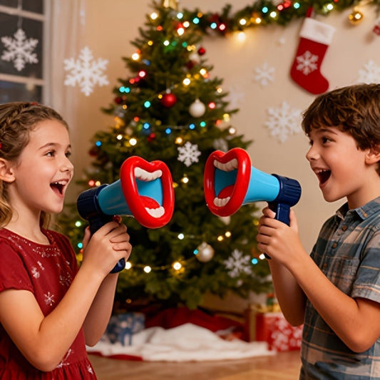 Voice Changer Megaphone Toy for Kids, Funny Big Mouth Handheld Megaphone with Multi Sound Effects