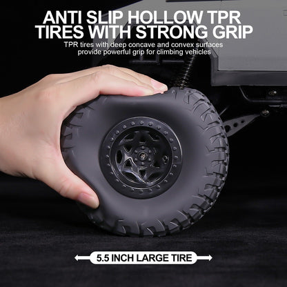 Giant 18 Inch RC Monster Truck with Free Bonus Mini RC Motorcycle, 4WD Powerful Climbing Shockproof Remote Control Pickup Truck