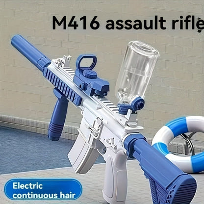 Continuous-Fire Water Gun for Kids & Adults, High- Long-Range Squirt Blaster for Summer Beach Pool Backyard Outdoor Play