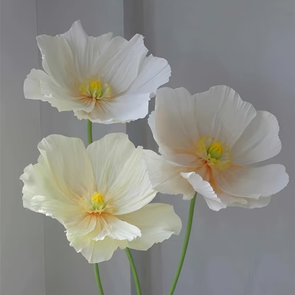 Giant Paper Poppy Artificial Flower - Super Large Floor Standing Fake Flower for Wedding Backdrop