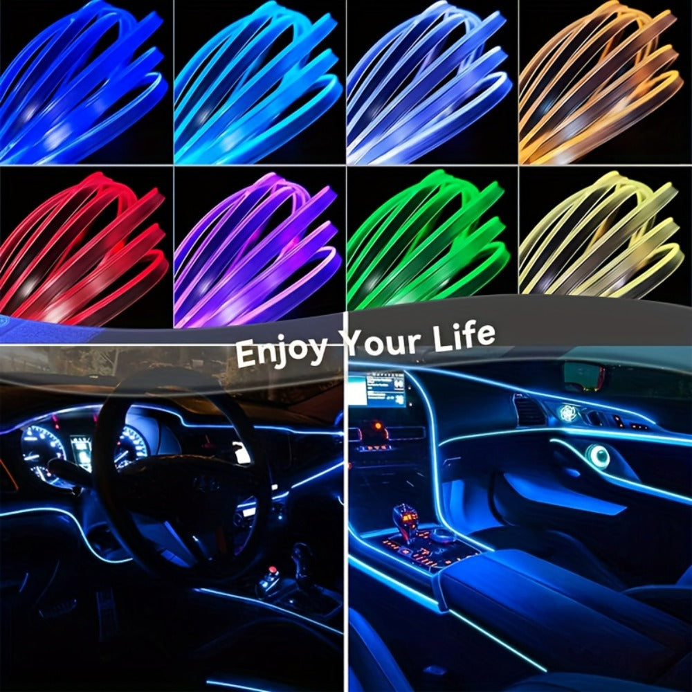 Car Interior Ambient Light Strip with Eight-Color App Control, Music-Responsive Modes and Two Checkout Configurations